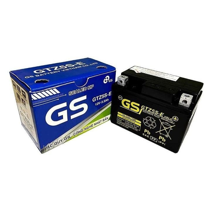 Bình ắc quy GS GTZ5SE (12V-3.5AH) cho xe Wave RS/ RSX ,Nouvo456, Airblade110, Hayate X-Bike, Exciter