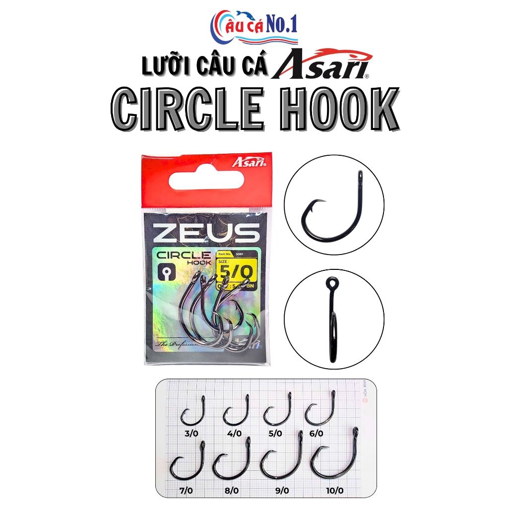 LƯỠI CÂU CÁ ASARI CIRCLE HOOK
