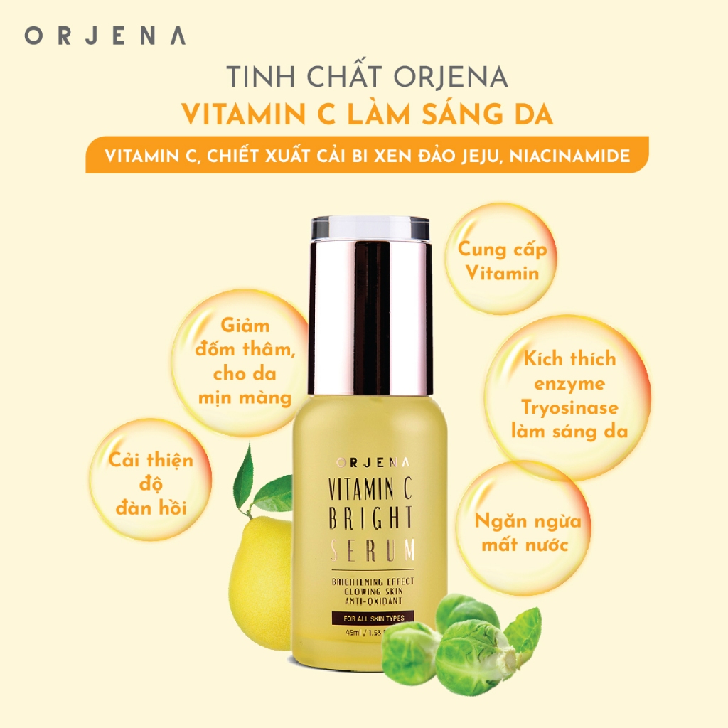 Serum Orjena Chiết Xuất Vitamin C 45ML Giúp Dưỡng Sáng Da, Mờ Thâm, Nám, Chống Oxy Hóa, Chống lão hó