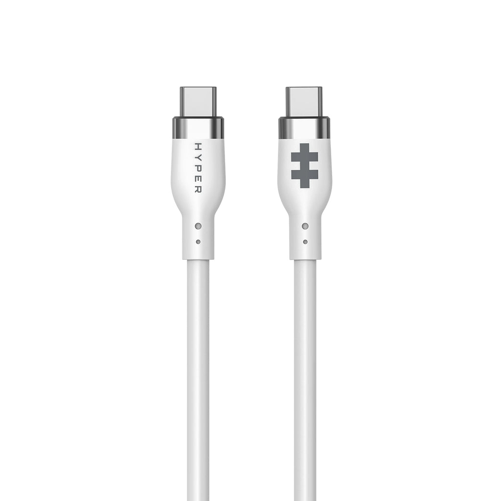 Cáp HYPERJUICE 2M SILICONE 240W USB-C TO USB-C CHARGING CABLE – HJ4002WHGL