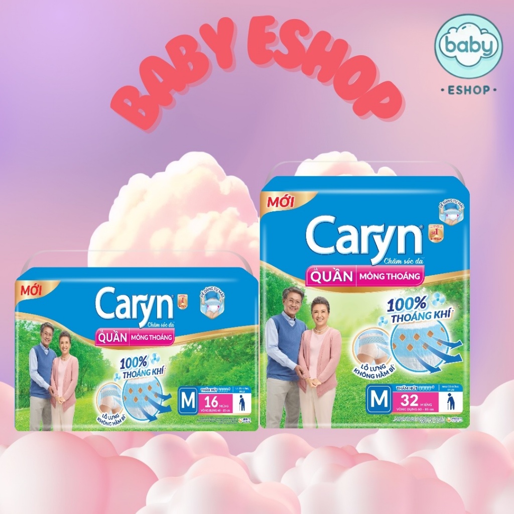 Tã quần Caryn mỏng nhẹ cho người lớn size M16/M32