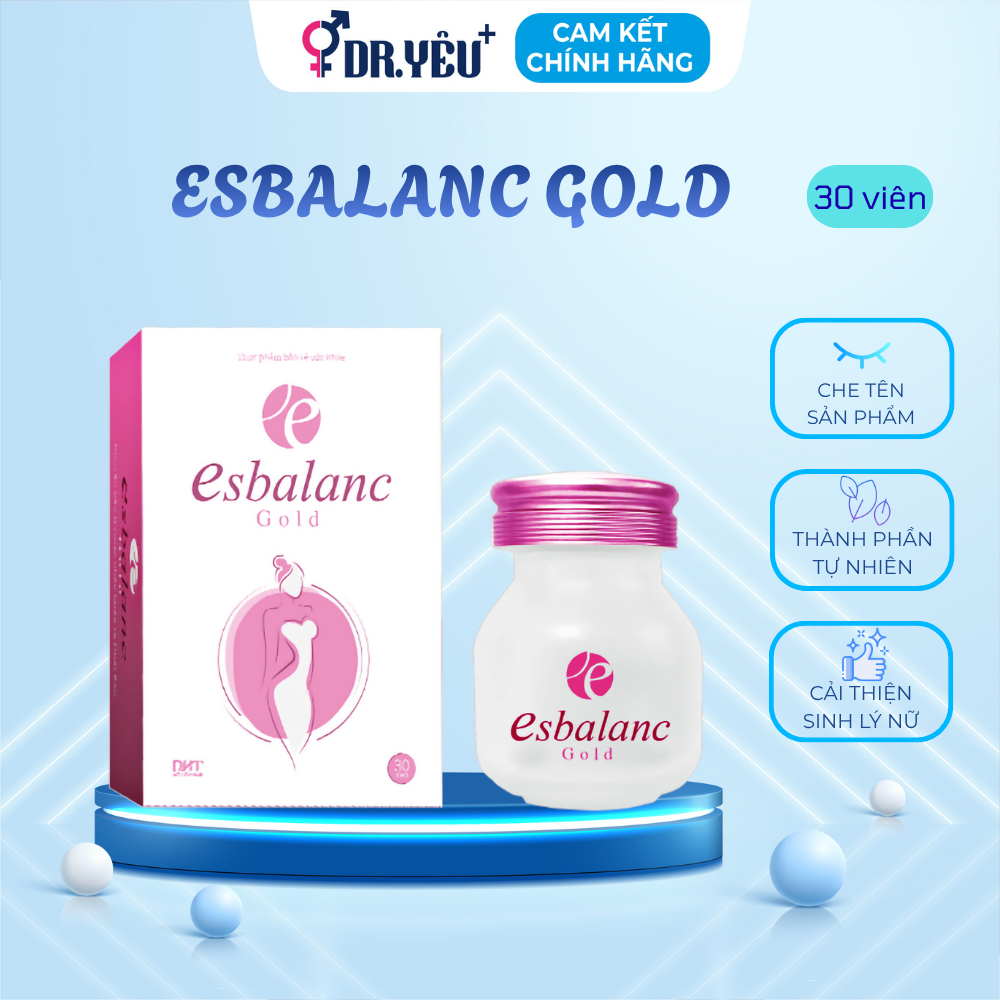 Esbalanc Gold (Nữ) - Hỗ Trợ Cân Bằng Nội Tiết Tố, Giảm Bốc Hỏa, Mất Ngủ Hộp 30 viên