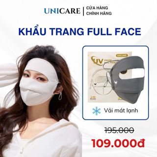  Combo 2 chiếc khẩu trang toàn mặt Unicare chống nắng khẩu trang Full Face chống UV thoáng khí che chắn toàn diện 