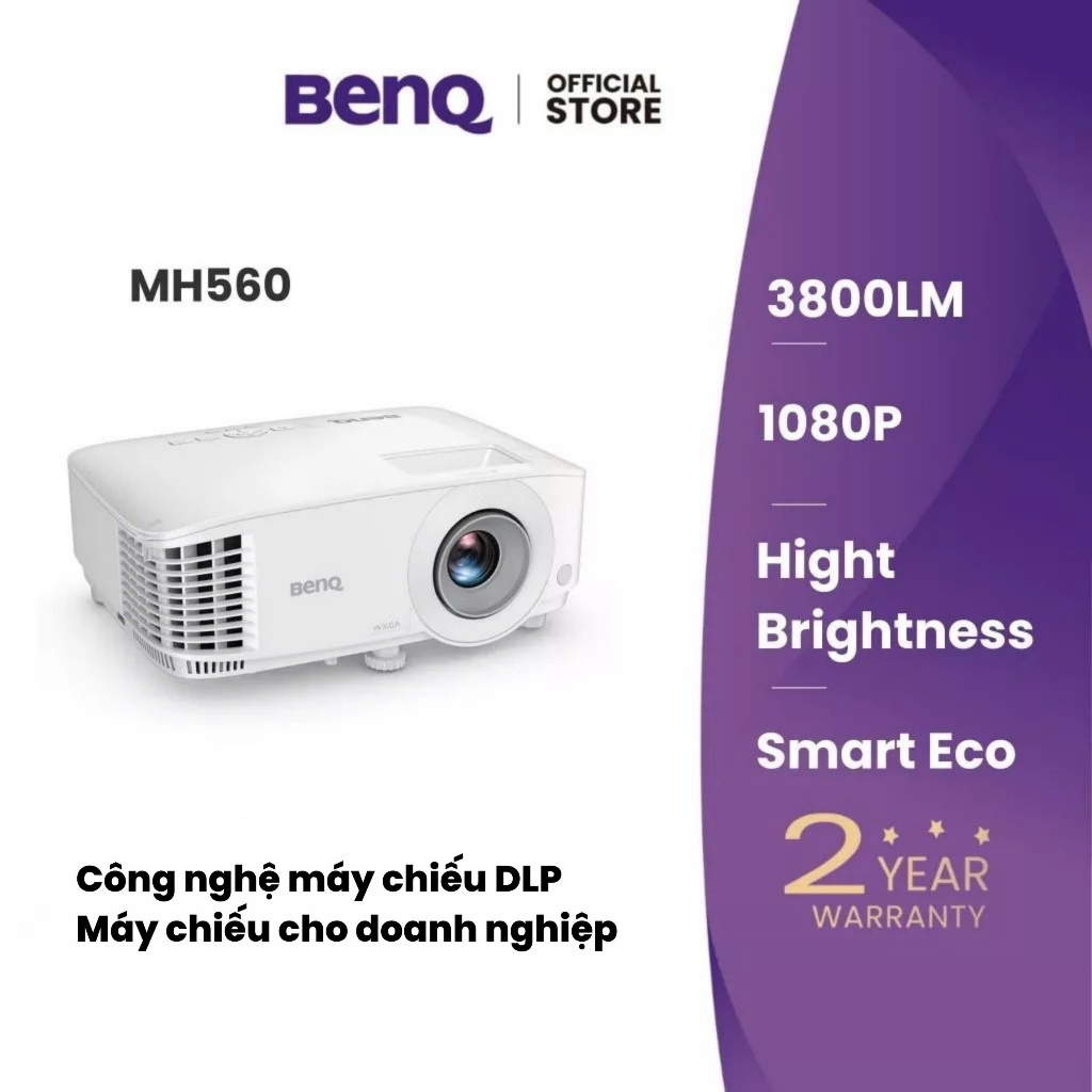 BenQ MH560 _ Máy chiếu phòng họp 1080P độ sáng cao 3800LM dành cho trình chiếu doanh nghiệp