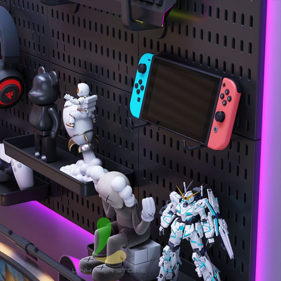 Bảng Pegboard HOSAN Decor Bàn Học, Phòng Gaming Treo Tường Đa Năng, Trang Trí Góc Làm Việc | BigBuy360 - bigbuy360.vn