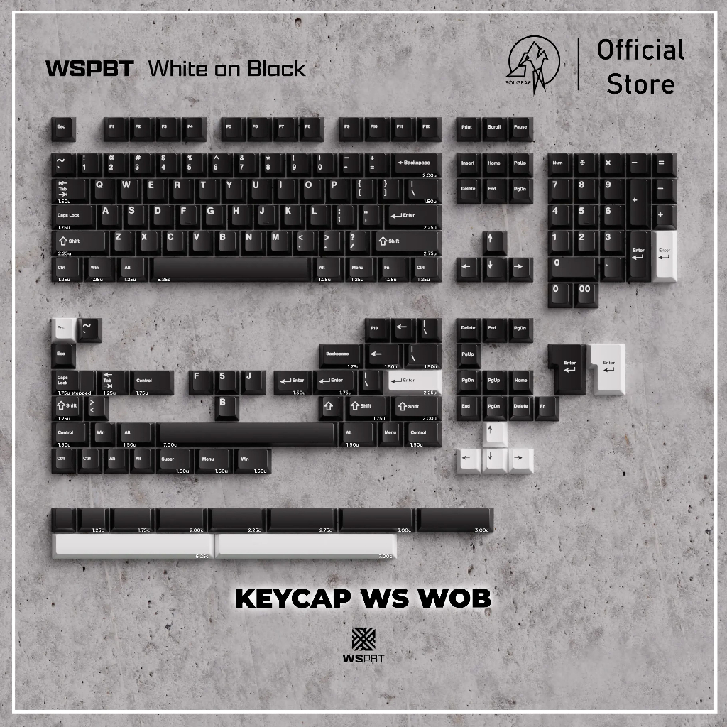 [HỎA TỐC HN - HCM] Bộ nút bàn phím cơ | Keycap WS WOB | PBT Doubleshot | Wuque Studio