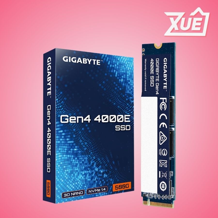 Ổ Cứng SSD Gigabyte 4000E 500GB NVMe M.2 2280 PCIe Gen 4x4 – Tốc Độ Cao, Hiệu Năng Ổn Định