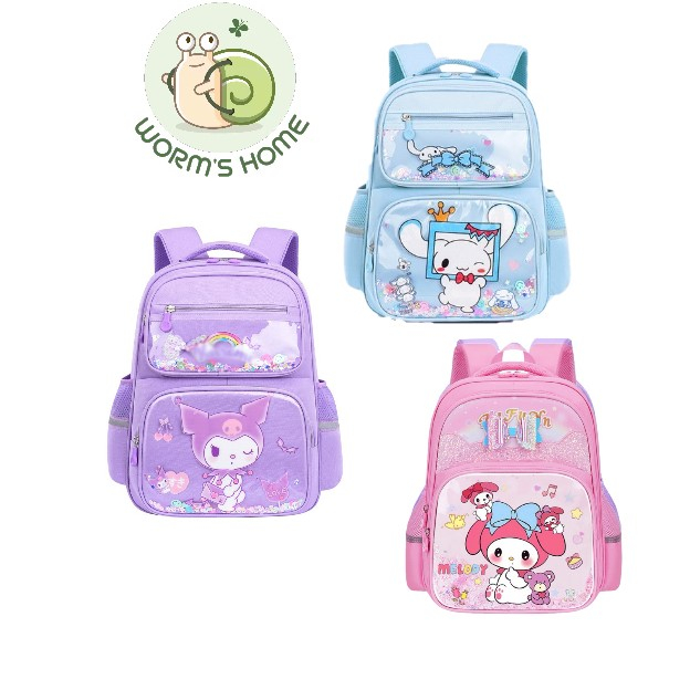 Balo tiểu học Kuromi Balo cho bé đi học TOCHANG cặp học sinh bé gái lớp 1 đến 5 krm