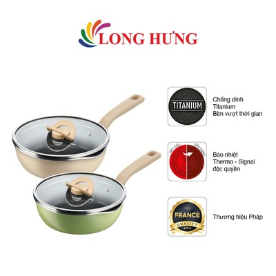 Chảo nồi có nắp đa năng 3 trong 1 Tefal (22cm/24cm) - Hàng chính hãng