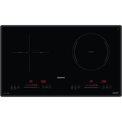 Bếp đôi 1 điện từ 1 hồng ngoại Nagakawa NII8996, nấu siêu nhanh, tiết kiệm điện, 4 chương trình nấu, bảo hành 5 năm
