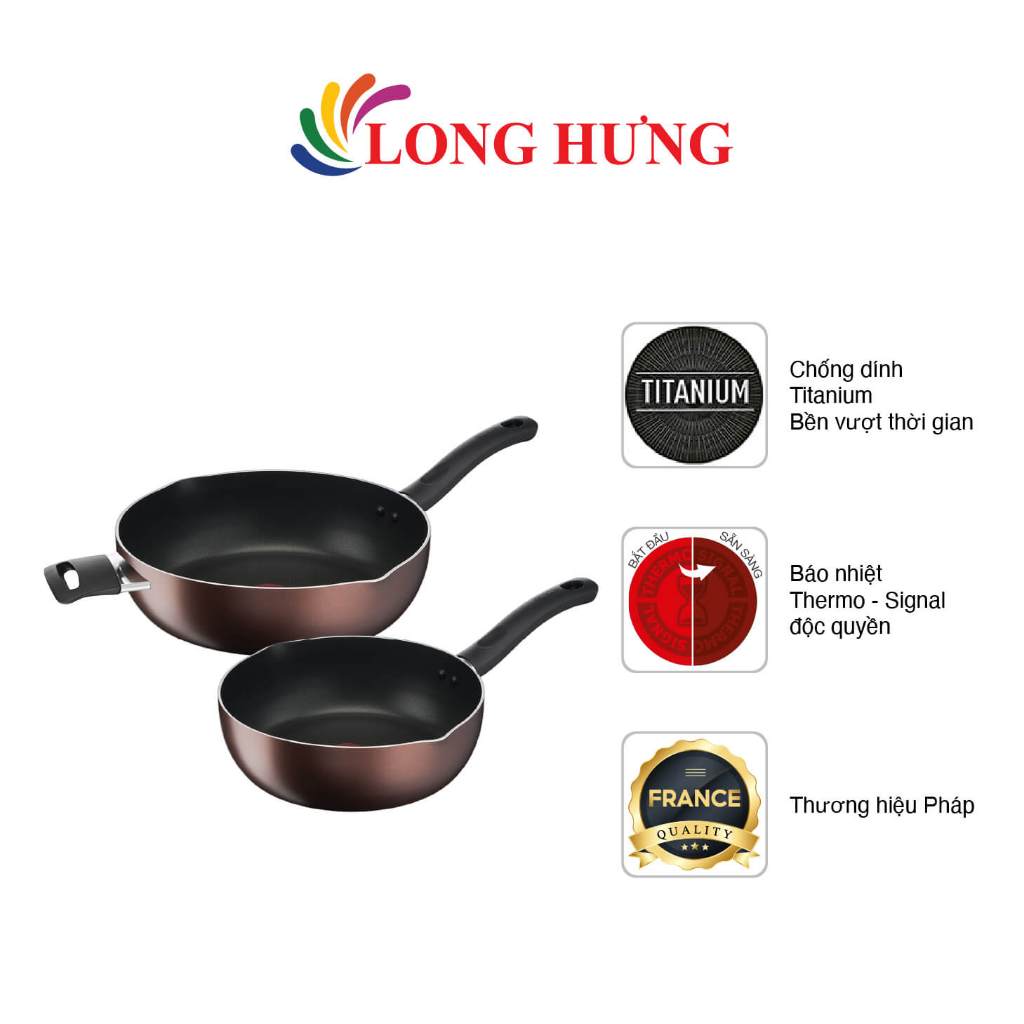 Chảo sâu lòng Tefal Day By Day (24cm/28cm) - Hàng chính hãng