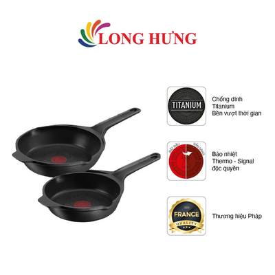 Chảo đúc chiên Tefal Robusto có miệng rót (20cm/22cm/24cm) - Hàng chính hãng