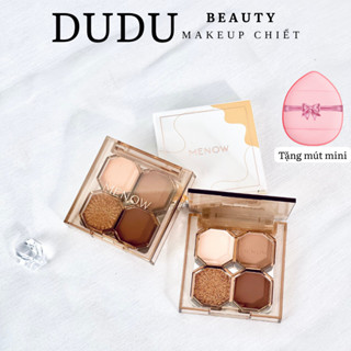  Bảng Mắt MENOW Pop Eye Palette 4 Ô Màu Tự Nhiên Lâu Trôi nhũ lì tạo hiệu ứng lấp lánh 