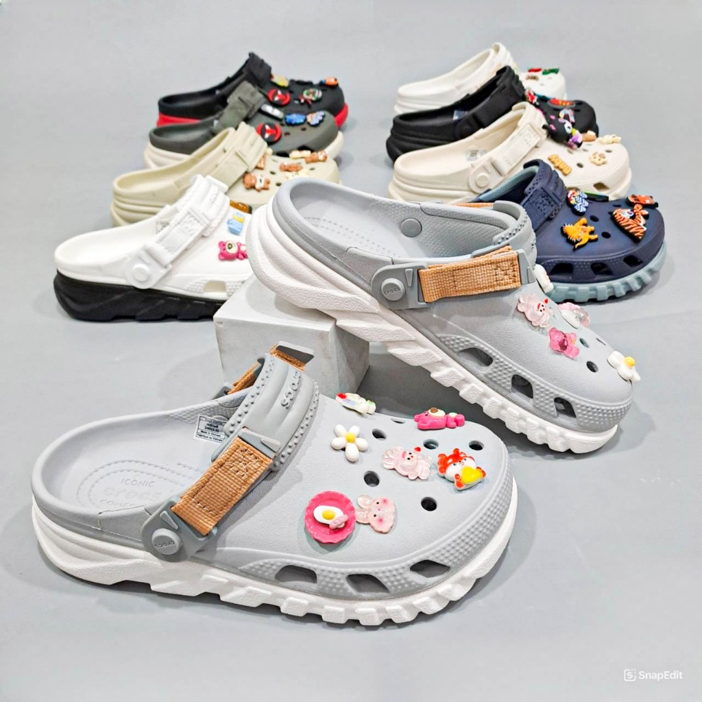 Dép Duet Max II nam nữ hàng cao cấp tặng kèm set Jibbitz xịn sò, dép sục đế răng cưa Duet max 2 unis