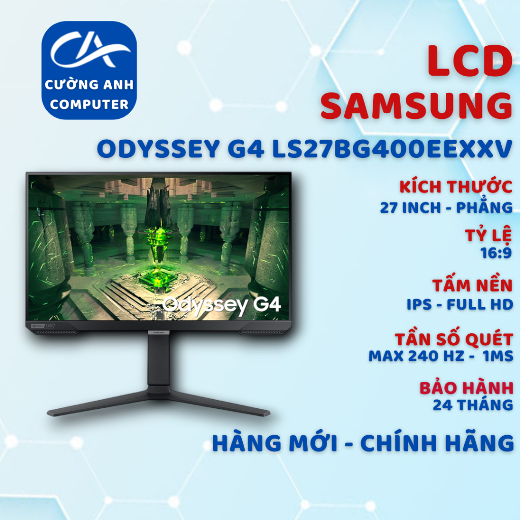 Màn hình Gaming SAMSUNG Odyssey G4 LS27BG400EEXXV (27 inch - FHD - IPS - 240Hz). Hàng mới chính hãng