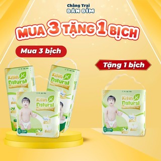   3 BỊCH TẶNG 1 BỊCH   Tã Bỉm KITIN NATURAL thương hiệu Việt thấm hút 1200ml size NB56 S50 M44 L40 XL38 2XL36 3XL 
