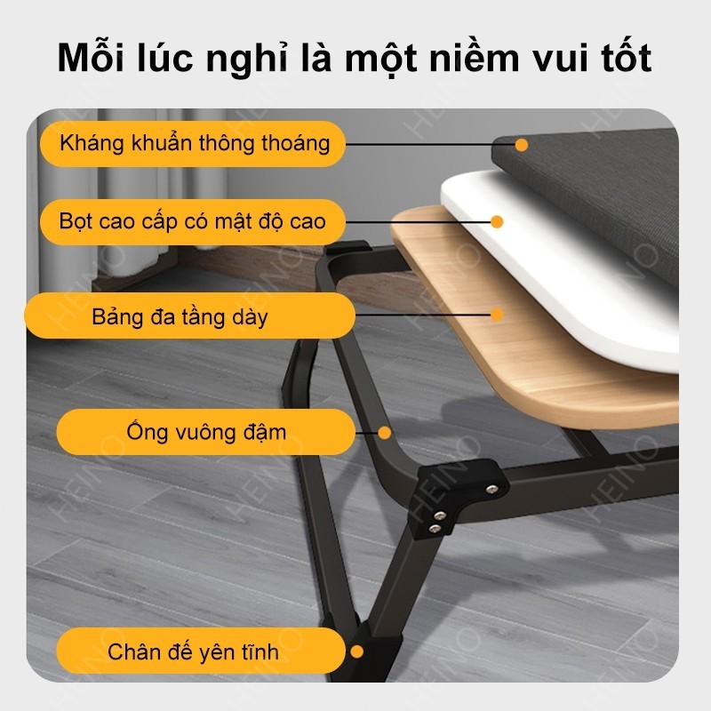 HEINO Giường gấp gọn khúc văn phòng thông minh Có Bánh Xe Khung Thép lợi cho dân văn phòng ngủ trưa | BigBuy360 - bigbuy360.vn
