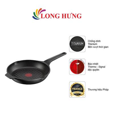 Chảo đúc nướng Tefal Robusto có miệng rót 26 cm E2494044 - Hàng chính hãng