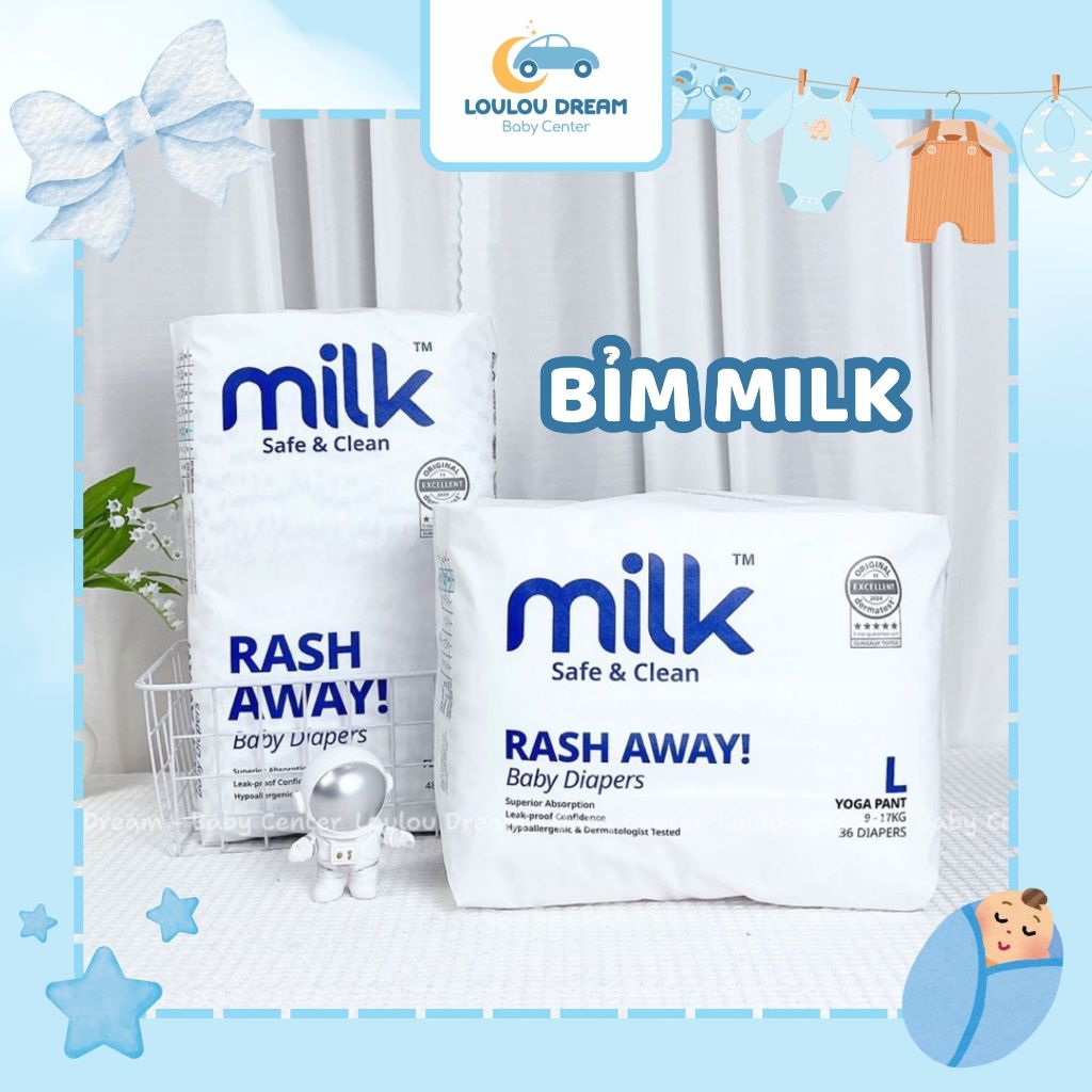 Bỉm Milk thuần chay nội địa Malaysia mềm mại, an toàn cho bé yêu