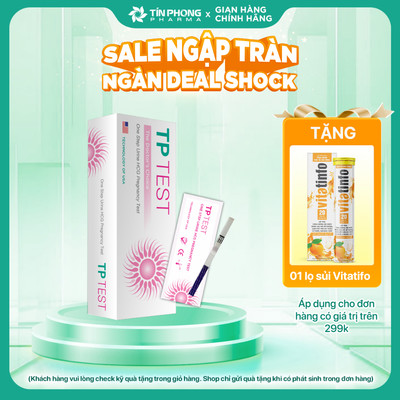Que Thử Thai TP Test Tín Phong Giúp Phát Hiện Sớm Thai Kì Cực Kì Nhanh Chóng, An Toàn Dễ Sử Dụng Hộp 1 Que