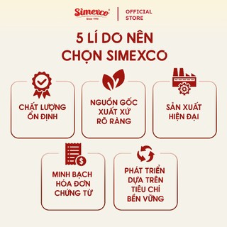 Cà phê hòa tan Simexco 3in1 Cà phê sữa (18 gói x 16gr)