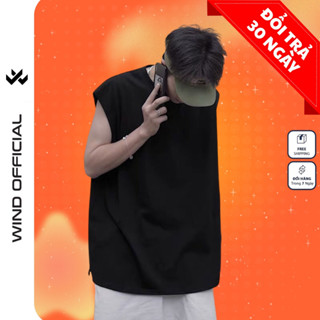 [MUA 2 TẶNG 1] Áo thun ba lỗ WIND unisex form rộng sát nách Trơn thời trang nam nữ oversize ulzzang