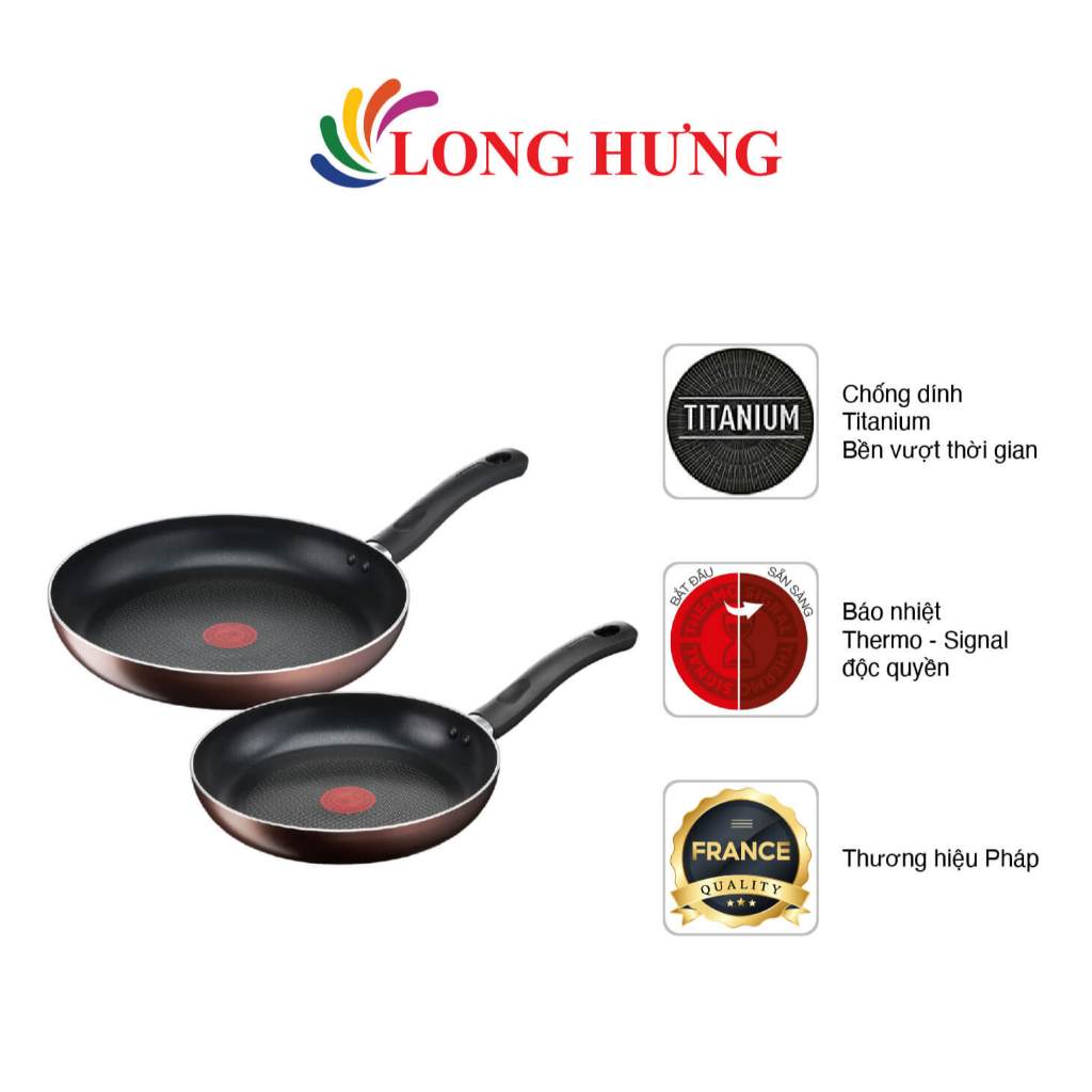Chảo chiên chống dính đáy từ Tefal Day By Day (24cm/28cm) - Hàng chính hãng