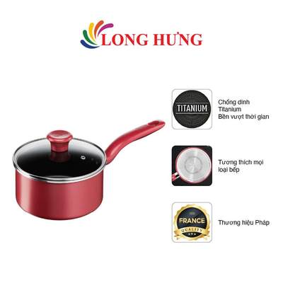 Nồi cán dài/quánh cán dài chống dính đáy từ Tefal So Chef 18cm x 2.26L G1352395 - Hàng chính hãng