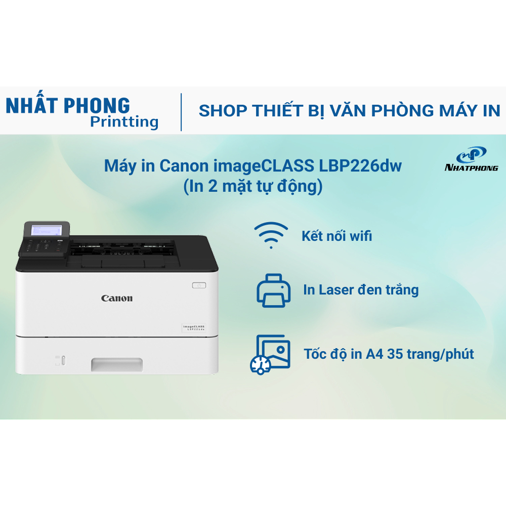 Máy in laser đen trắng đơn năng Canon LBP 226DW