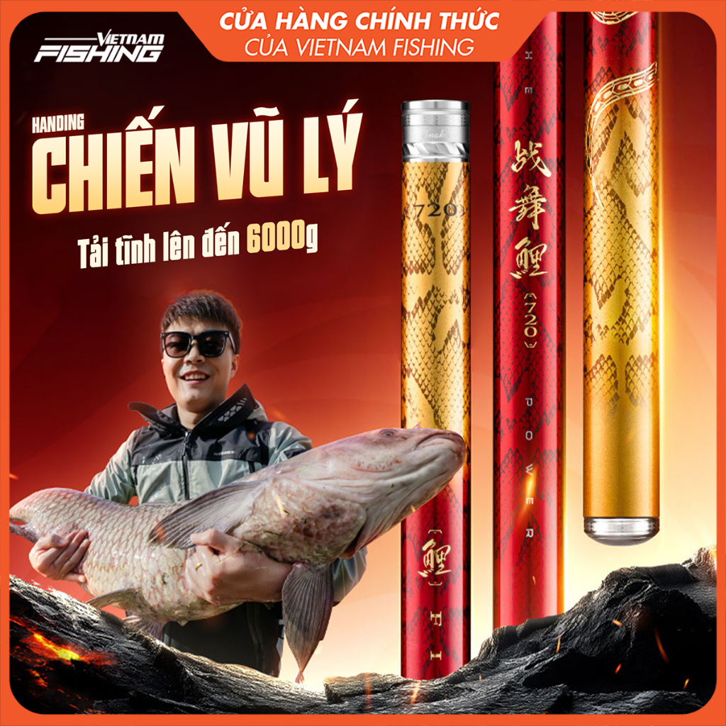 [Tặng 2 dây RYUKI MERLION] Cần Câu HANDING Chiến Vũ Lý - Tải tĩnh lên đến 6000g