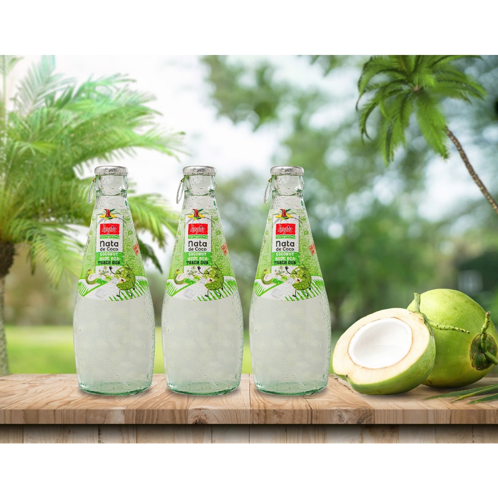 Nước dừa thạch dừa non, Nước xoài thạch dừa non ( lốc 6 chai)