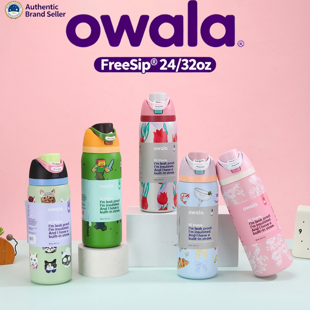 [𝗢𝗪𝗔𝗟𝗔 𝗕𝗢𝗧𝗧𝗟𝗘] Bình giữ nhiệt Owala 710ml 900ml 24oz 32oz hàng cao cấp