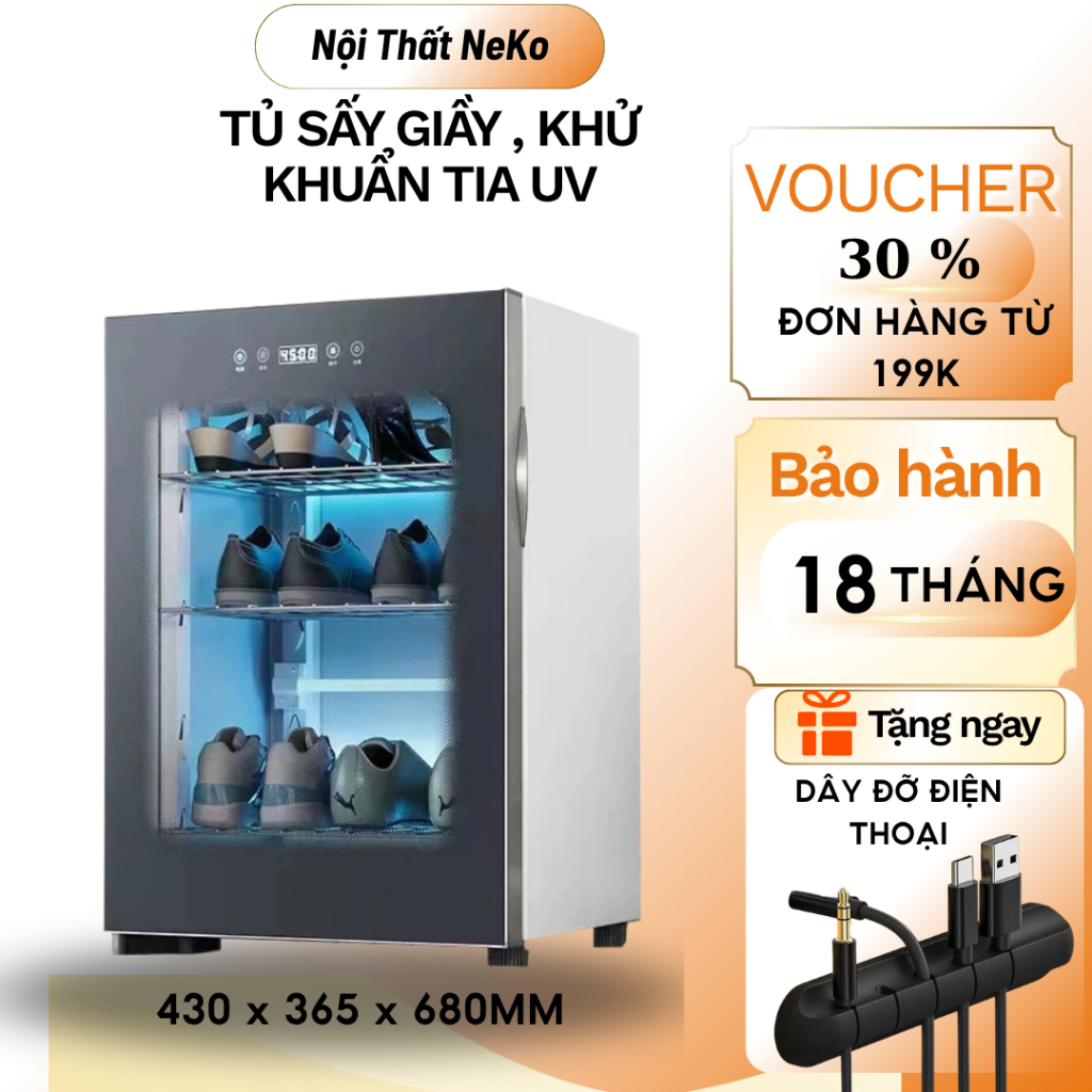 Tủ sấy giày thông minh, khử khuẩn bằng tia UV và ozone, Máy sấy giày, khử mùi giày dép thông minh