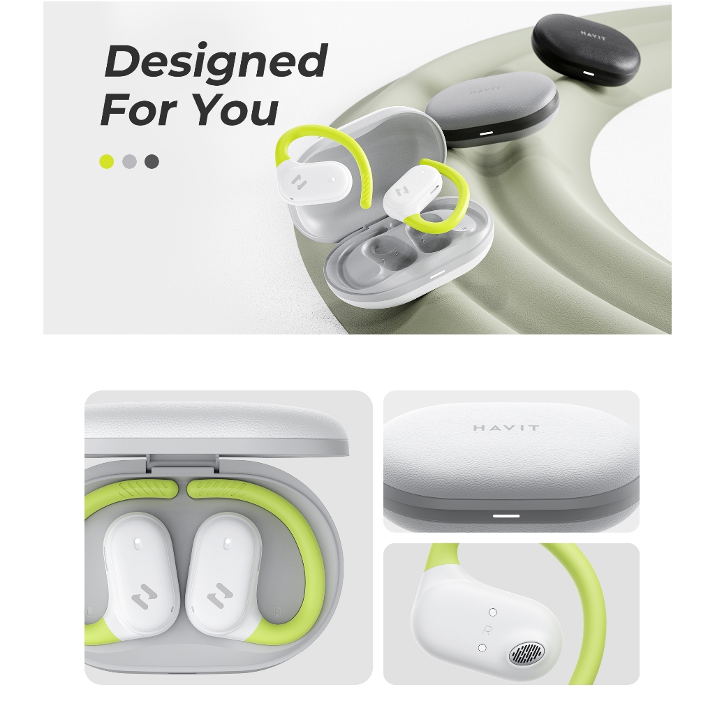 Tai Nghe Không Dây Havit OWSFIT 02A | Kiểu Dáng Open Ear | Mic ENC Bluetooth 5.4 | BigBuy360 - bigbuy360.vn