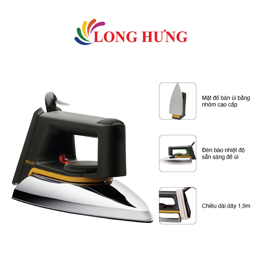 Bàn ủi khô Philips HD1172/01 - Hàng chính hãng