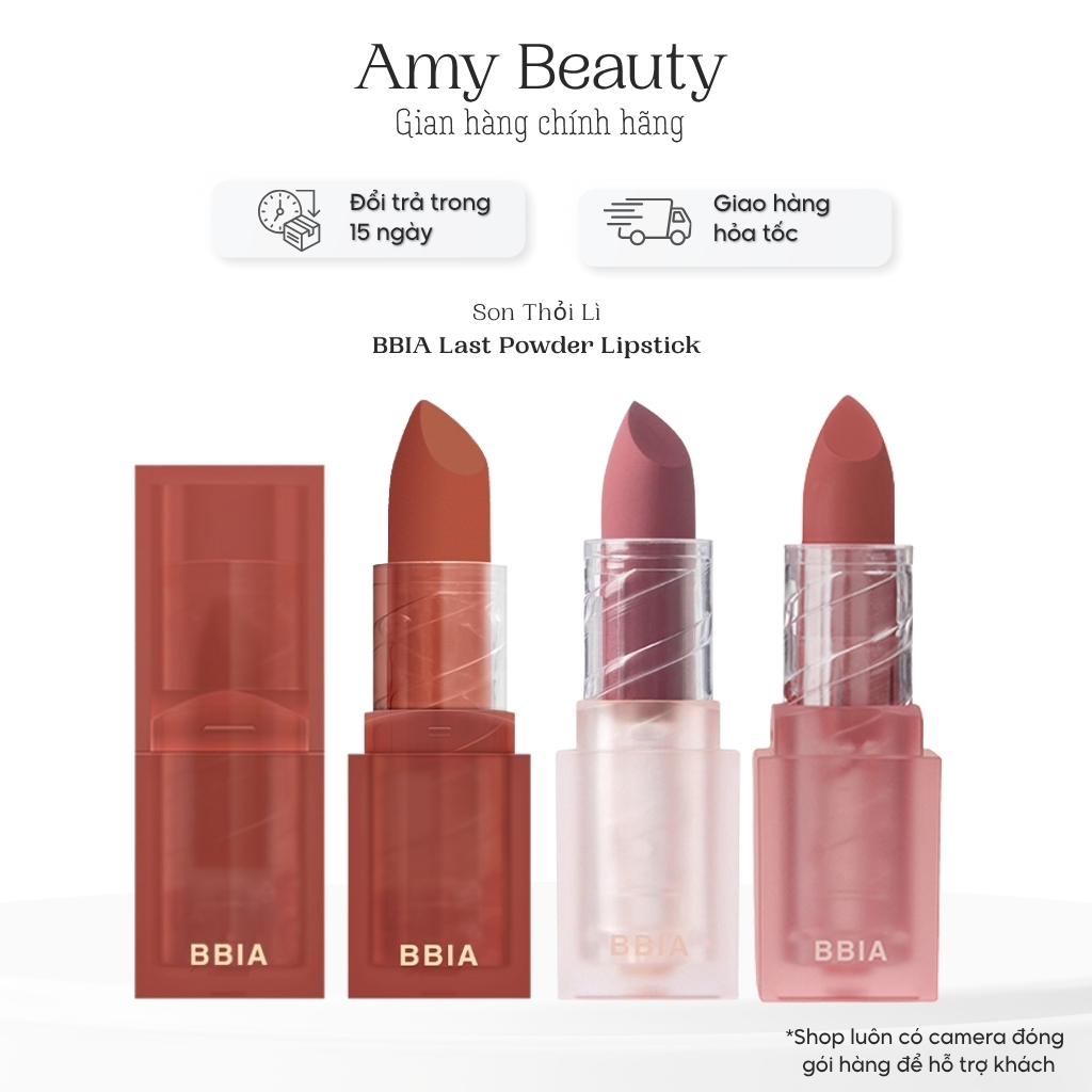 Son Thỏi Lì  BBIA Last Powder Lipstick Full Màu