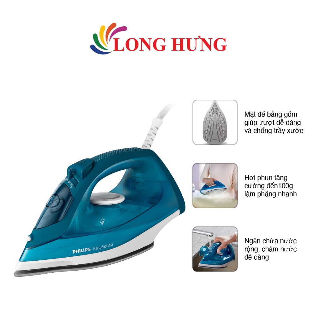 Bàn ủi hơi nước Philips GC1756/20 - Hàng chính hãng