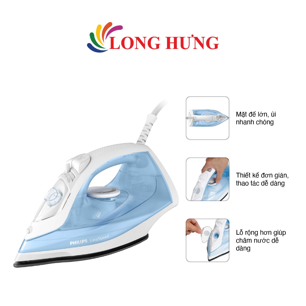 Bàn ủi hơi nước Philips GC1740/20 - Hàng chính hãng