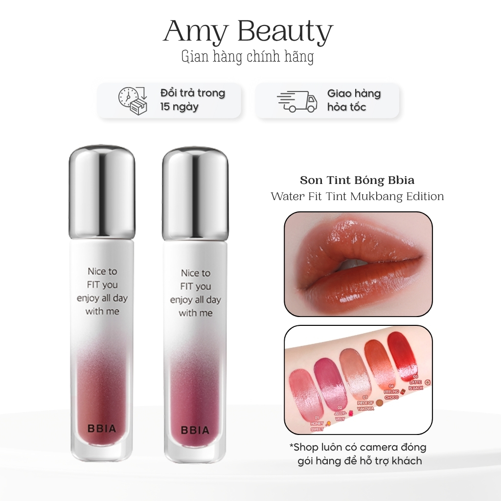 Son Tint Bóng Bbia  Water Fit Tint Mukbang Edition 4g