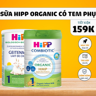  Sữa công thức HIPP Organic số 1,2,3 lon 350 400 800g Bò & Dê hỗ trợ phát triển toàn diện 