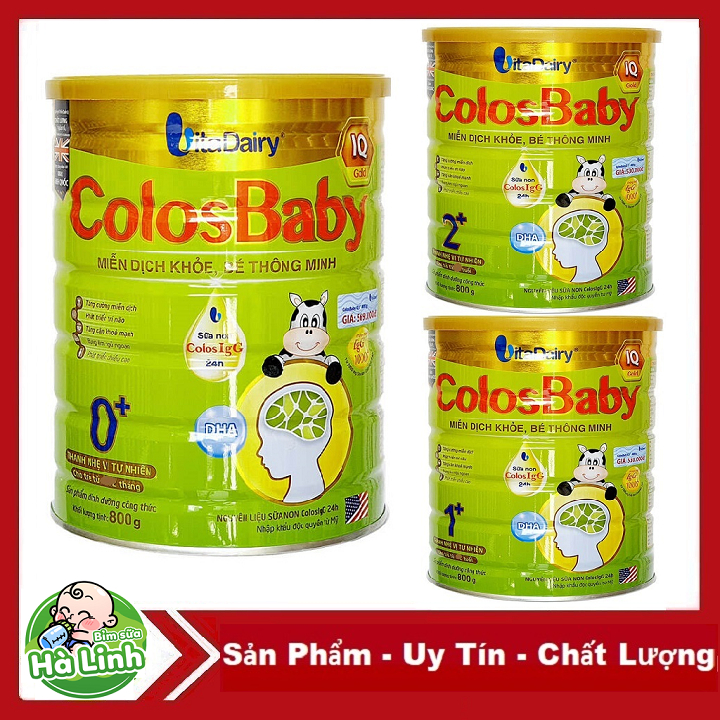 [Quét mã tích xu] Sữa Colosbaby IQ, Bio, Gold, D3K2, Thanh mát: 0+, 1+, 2+ 800g [Date 2027]