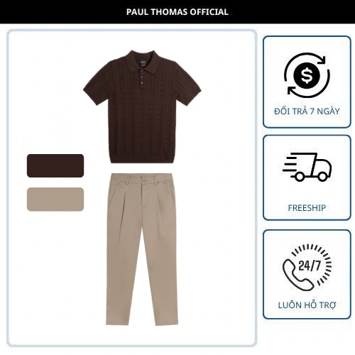 Set Đồ Bộ PAUL THOMAS Old Money Chất Liệu Cao Cấp Co Giãn Thấm Hút Mồ Hôi