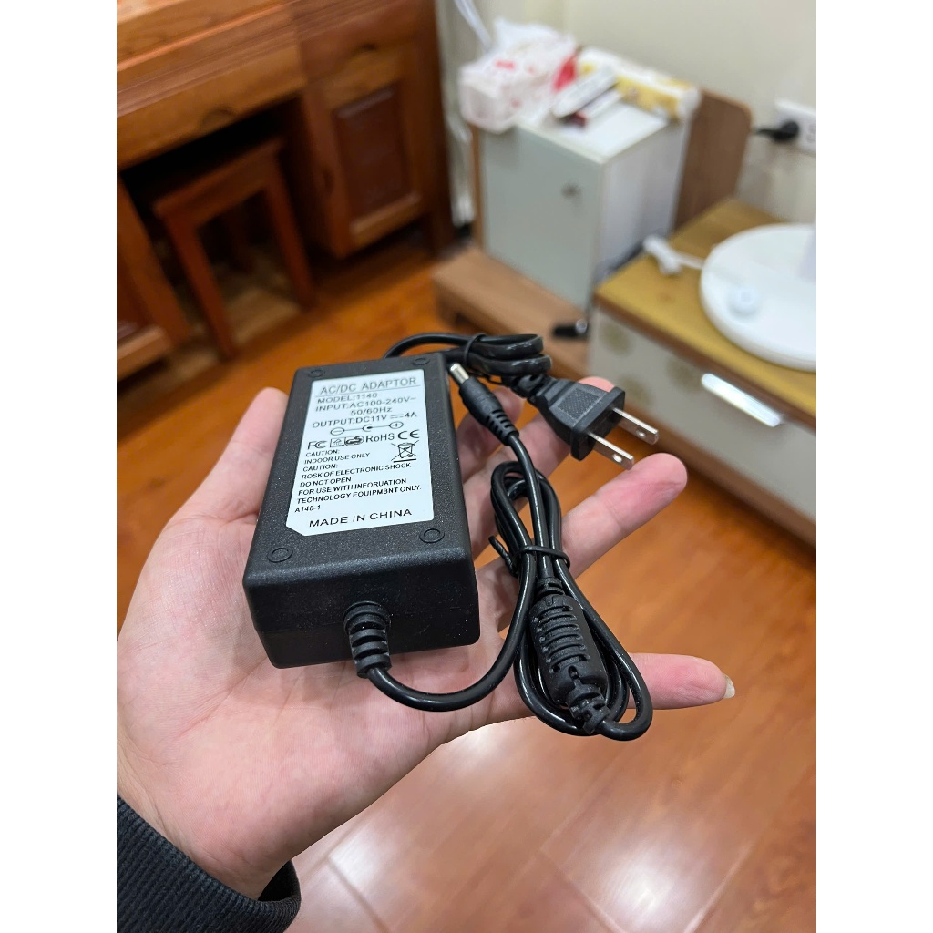 🔥 Adapter Nguồn 11V 4A | 11V 4000mA Chân 5.5mm – Loại Tốt, Ổn Định, Bền Lâu