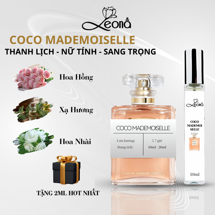 Nước Hoa Nữ Made.moiselle - Leona Parfum Hương Thơm Thanh lịch, Nữ tính, Sang trọng