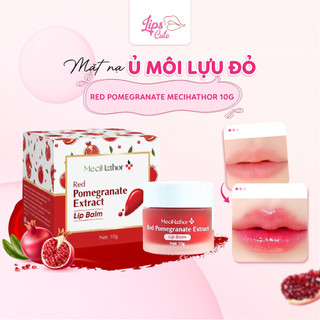 Mặt nạ ủ môi lựu đỏ giúp môi căng mọng hồng hào giảm thâm khô nứt nẻ môi Red Pomegranate MeciHathor 10g