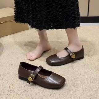 (tổng kho si) giày búp bê nữ khóa to da mềm loại 1 đế trống trơn MV998