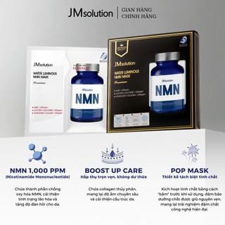  Combo 5 Miếng Mặt nạ JMSolution NMN Premium Săn Chắc Da Cao Cấp Chăm Sóc Da Mụn Phục Hồi Da 