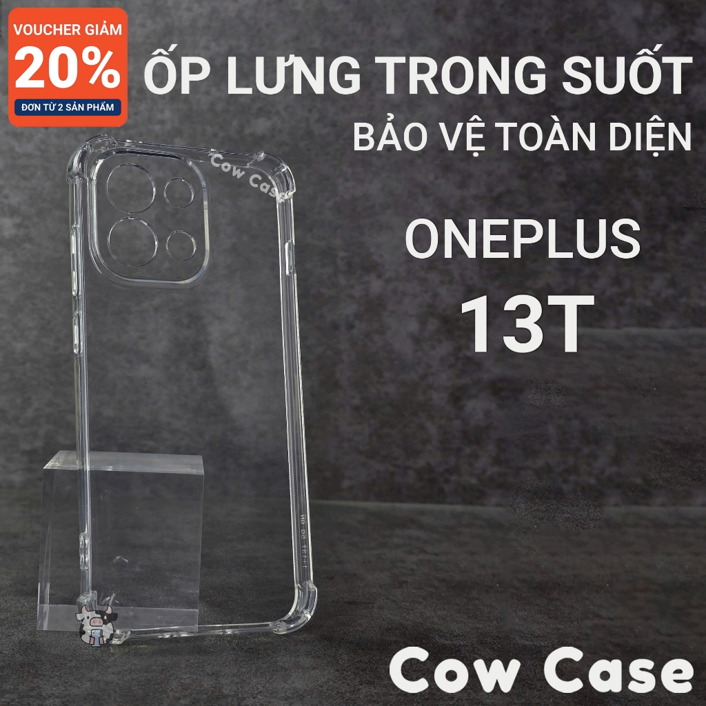 Ốp lưng Oneplus 13T Cow case trong suốt | Ốp điện thoại One Plus bảo vệ camera đt toàn diện