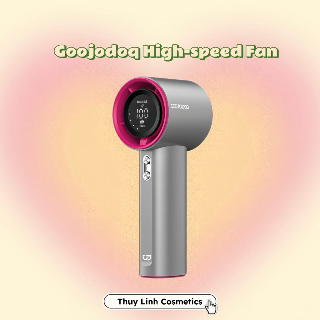 QUẠT GOOJODOQ MÁY SẤY TURBO JET MINI 4000 MAH CẦM TAY DI ĐỘNG
