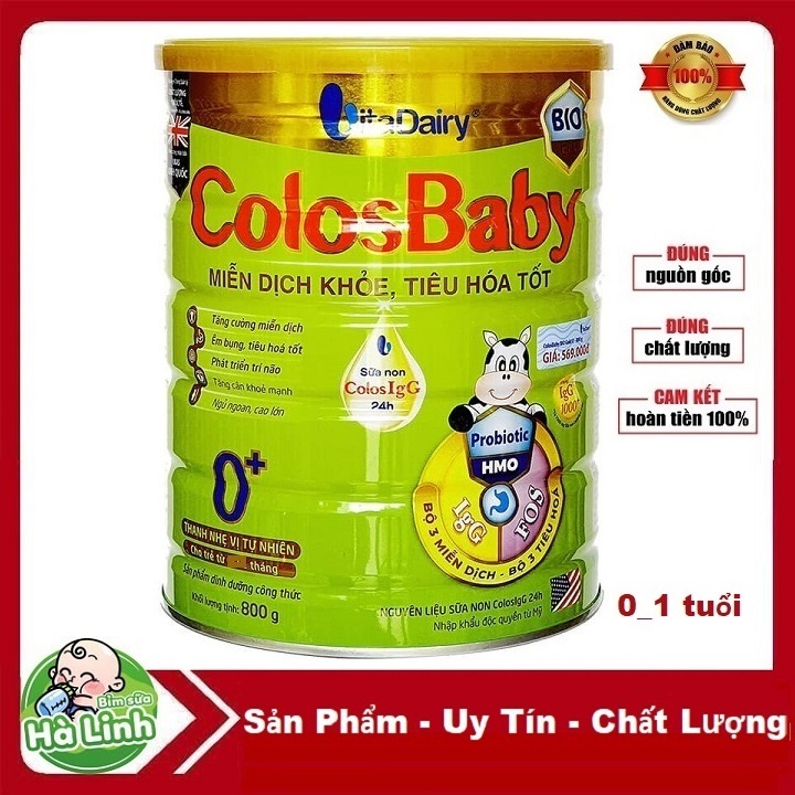 [Quét mã tích Điểm] Sữa Colosbaby Bio 0+ 800g [Date mới nhất]